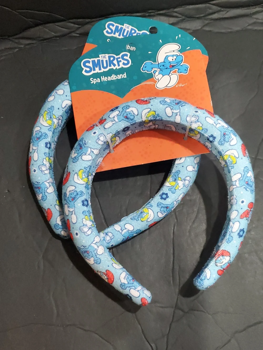 Smufs blue smurfs printed 2 pack terrycloth style spa headband set brand new